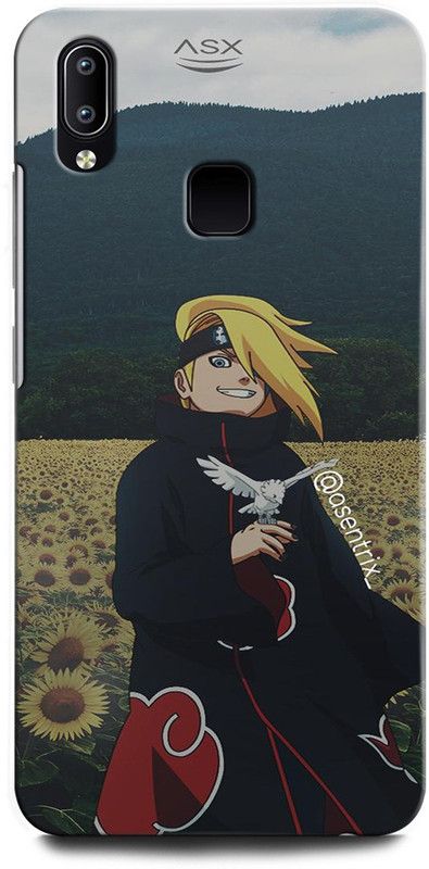 INTELLIZE Back Cover for Vivo V9 Pro 1851/PD1730DF_EX DEIDARA, NARUTO, GOLU, NEON, ANIME, ANIMATION  (Multicolor, Hard Case, Pack of: 1)