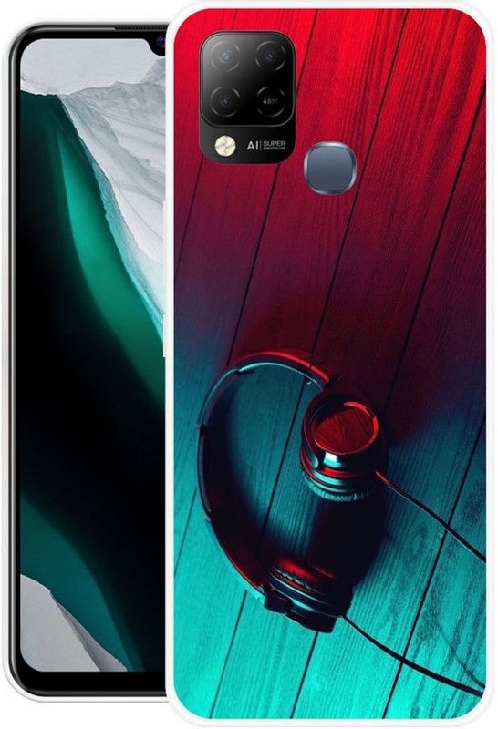 Krtagy Back Cover for Infinix Hot 10s  (Red, Green, Dual Protection, Silicon, Pack of: 1)