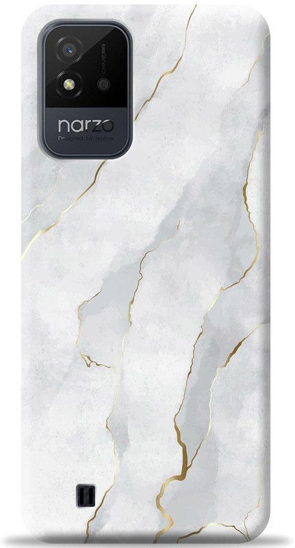 Swagr Back Cover for Realme Narzo 50i  (White, Shock Proof, Pack of: 1)