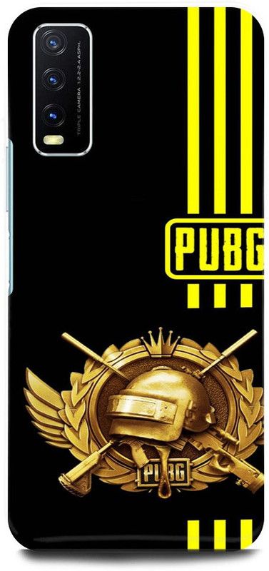 ZIGTOZAG SHOPPE Back Cover for vivo Y20A, V2101, PUBG, PlayerUnknownBattlegrounds  (Black, Hard Case)
