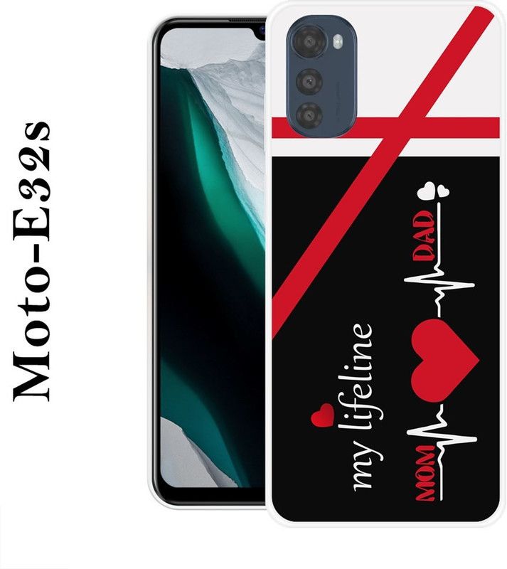 REALKING Back Cover for Motorola Moto E32s  (Multicolor, Silicon)