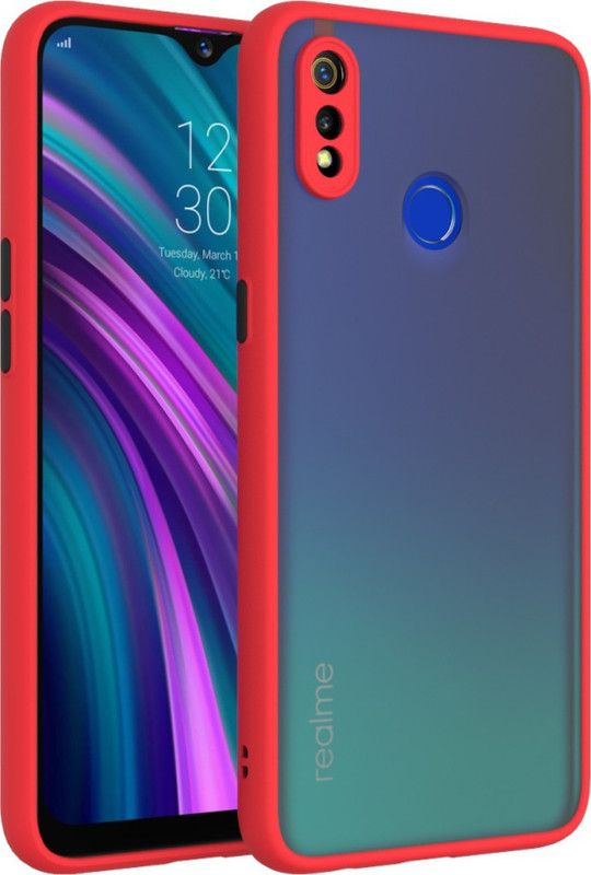 Gorilion Back Cover for Realme 3  (Red, Camera Bump Protector, Pack of: 1)
