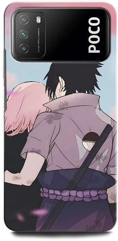 INTELLIZE Back Cover for POCO M3 MZB087AIN SASUKE UCHIHA, SAKURA HARUNO, ANIME, GIRL, BOY  (Multicolor, Hard Case, Pack of: 1)