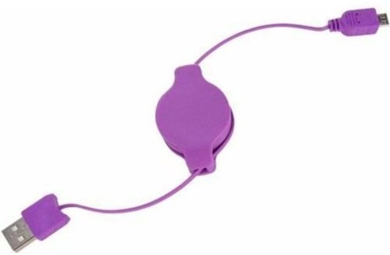 RT Micro USB Cable 0.97 m Cable007  (Compatible with Ebook, Computer, Camera, Mobile, Purple, One Cable)