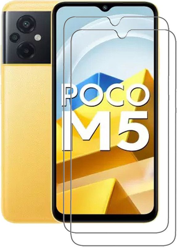 NSTAR Tempered Glass Guard for POCO M5  (Pack of 2)