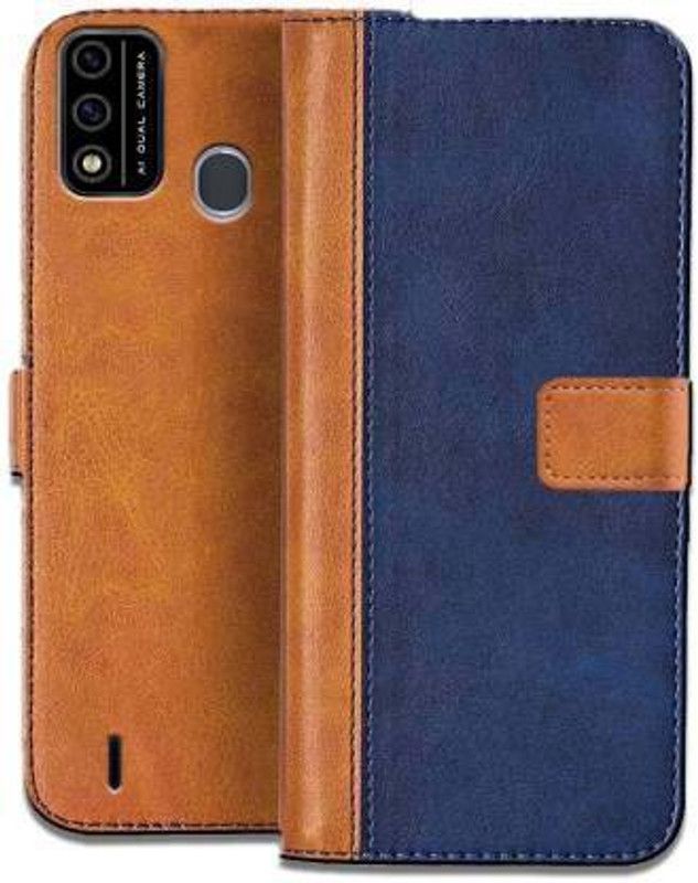 GoPerfect Flip Cover for Itel A48 |Dual Shade Leather Finish Flip Cover|360 Degree Protection | Inside TPU  (Multicolor, Magnetic Case, Pack of: 1)