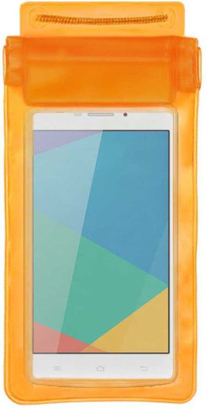 ACM Pouch for Salora Njoy E7  (Orange, Waterproof, Silicon, Pack of: 1)
