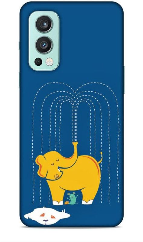 Keviv Back Cover for OnePlus Nord 2 5G  (Blue, Yellow, Hard Case)