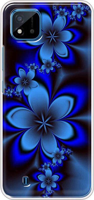 Coolcase Back Cover for Realme C20  (Blue, Grip Case, Silicon)