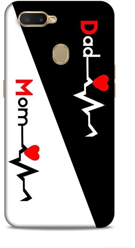SmashItUp Back Cover for Oppo A3s  (Black, White, Hard Case)