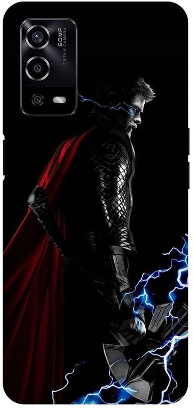 UMPRINT Back Cover for Oppo A55/CPH2325, Thor Thor Hammer Printed Back Cover  (Multicolor, Hard Case)