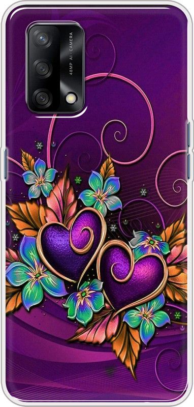 Hansviprint Back Cover for Oppo F19  (Purple, Grip Case, Silicon, Pack of: 1)