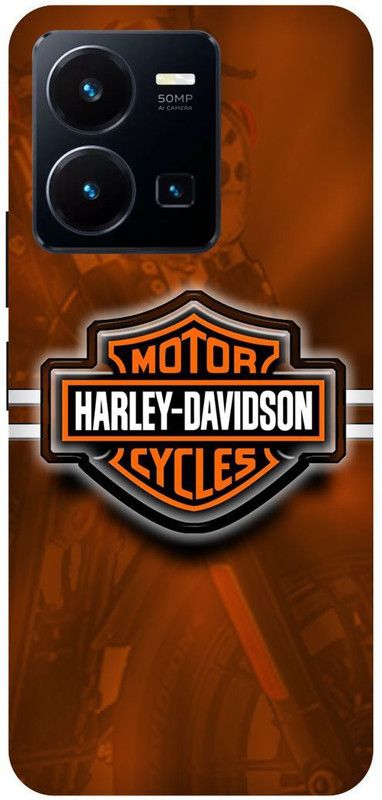 FRONK Back Cover for vivo Y22s, V2206, HARLEY, DEVIDSON, MOTOR, CYCLE  (Brown, Hard Case, Pack of: 1)