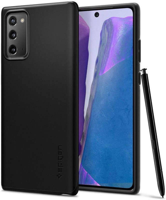 Spigen Thin Fit Back Cover for SAMSUNG Galaxy Note 20  (Black, Shock Proof, Pack of: 1)