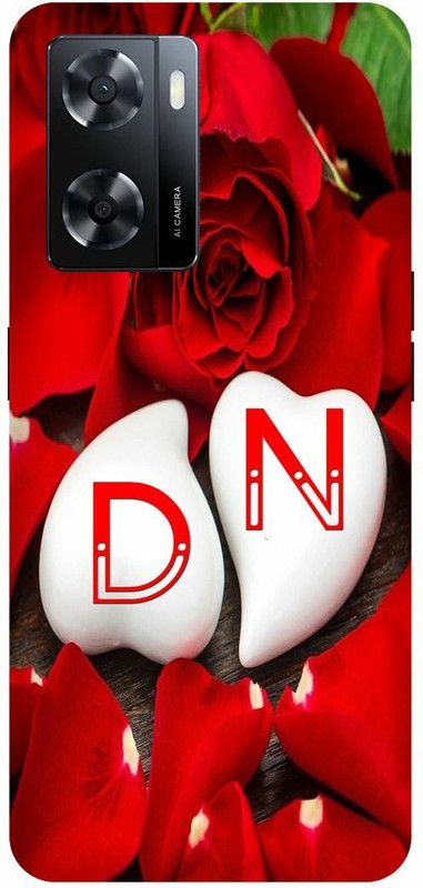 Dimora Back Cover for realme narzo 50 5G, D LOVES N NAME D NAME N LETTER ALPHABET D LOVE N NAME  (Red, Hard Case, Pack of: 1)