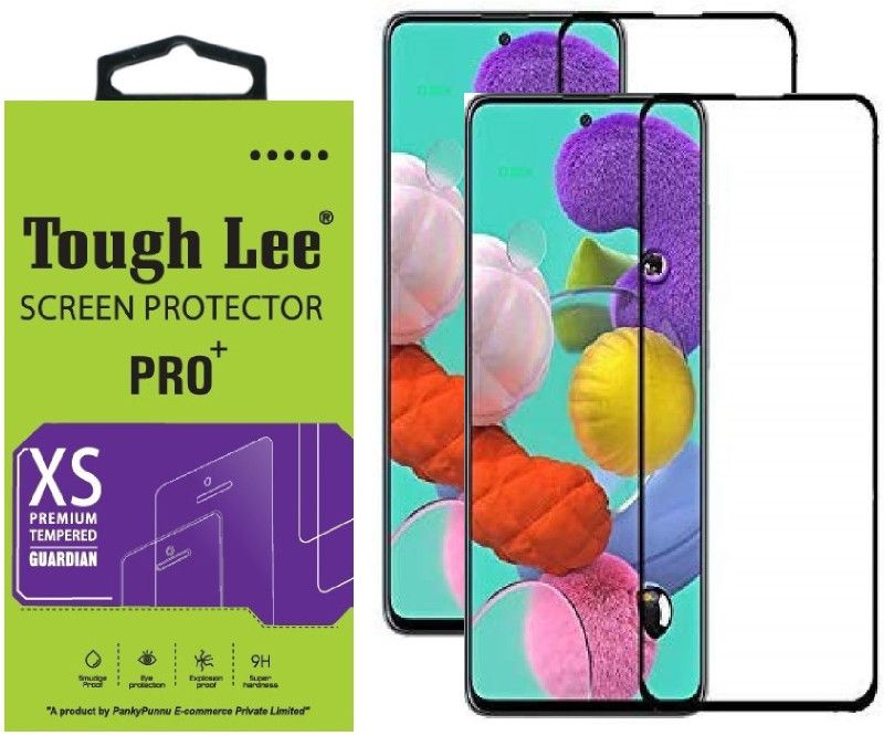 TOUGH LEE Edge To Edge Tempered Glass for Samsung Galaxy A71  (Pack of 2)