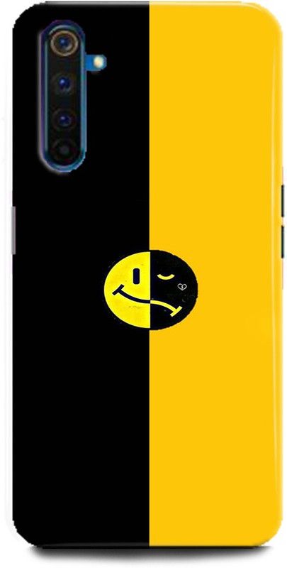Afterglow Back Cover for Realme 6i  (Black, Yellow, Shock Proof, Pack of: 1)
