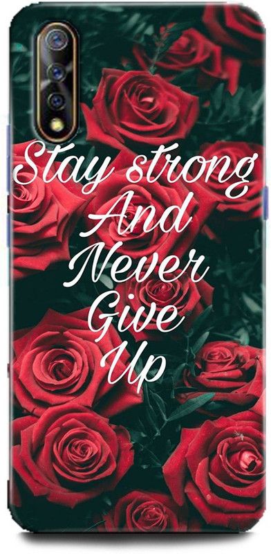 Afterglow Back Cover for Vivo Z1x NEVER GIVE UP, MOTIVATION, QUOTES, INSPIRITAIONAL  (Multicolor, Shock Proof, Pack of: 1)