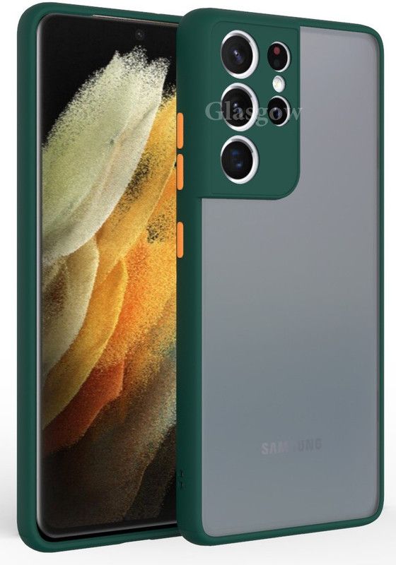 Gorilion Back Cover for Samsung Galaxy S22 Ultra 5G  (Green, Camera Bump Protector, Pack of: 1)