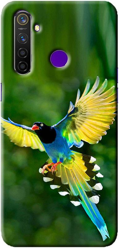 NDCOM Back Cover for Oppo Realme 5 Pro Colorful Flying Bird Printed  (Multicolor, Hard Case, Pack of: 1)