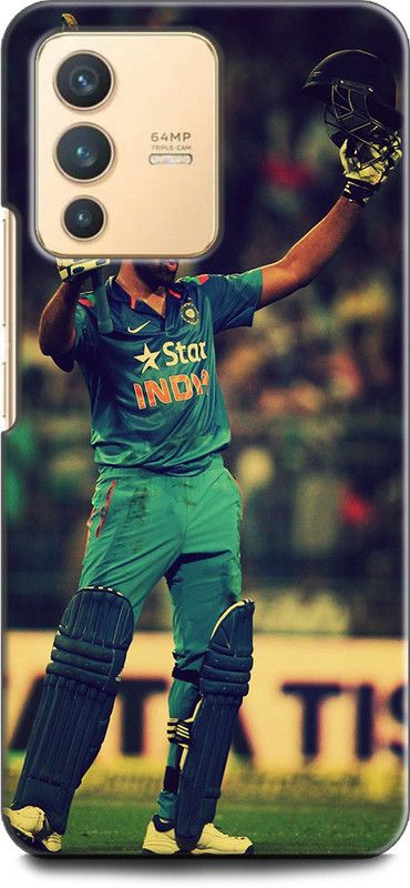WallCraft Back Cover for Vivo V23 5G, V2130 ROHIT SHARMA, INDIA, CRICKET, CRICKET BATSMAN  (Multicolor, Dual Protection, Pack of: 1)