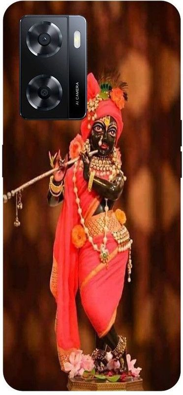 OLIWER Back Cover for OPPO A57 2022 Krishna, Shyam ji PRINTED BACK COVER  (Multicolor, Hard Case, Pack of: 1)