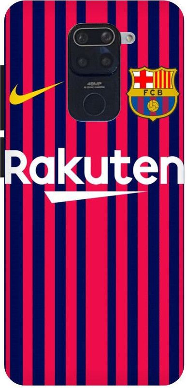 PICHKU Back Cover for REDMI NOTE 9-M2003J15SC-FCB,BARCELONA,RAKUTEN,AIRWAYS,FOOTBALL,SPORTS,SIGN,MESSI,RONALDO  (Red, Hard Case, Pack of: 1)
