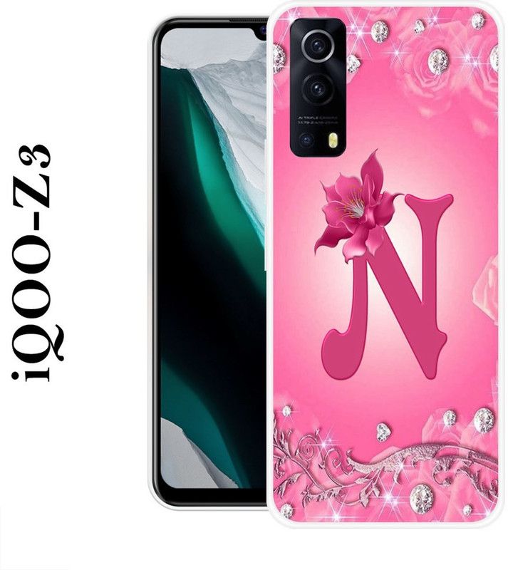 REDFLY Back Cover for IQOO Z3  (Pink, Silver, Silicon)