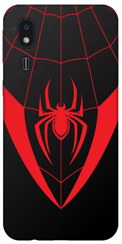 Sswastik Back Cover for Samsung Galaxy A2 Core  (Red, Black, Grip Case, Silicon)