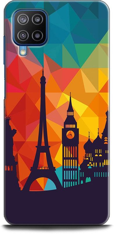 INDICRAFT Back Cover for SAMSUNG Galaxy A12 BLUE WALL, TEXTURE, ABSTRACT ART, COLORFUL,  (Multicolor, Dual Protection, Pack of: 1)