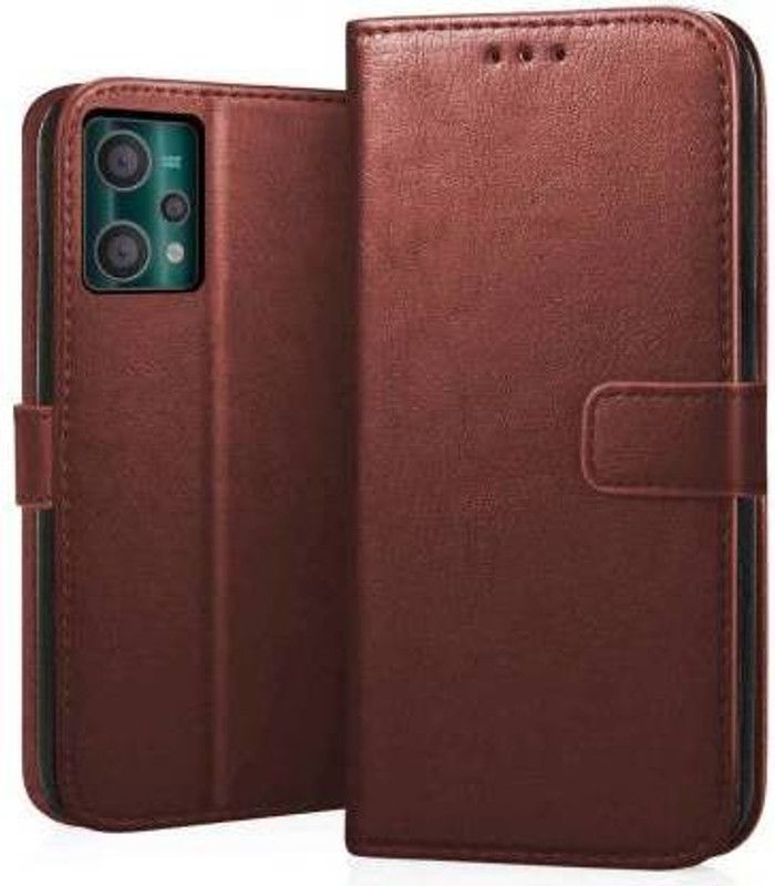 remktr Flip Cover for Realme 9 Pro 5G  (Brown, Dual Protection, Pack of: 1)