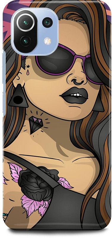 JUGGA Back Cover for Mi 11 Lite, GIRL, CUTE, GIRL, LOVELY, GIRL, ANIME, LOVE  (Multicolor, Hard Case)