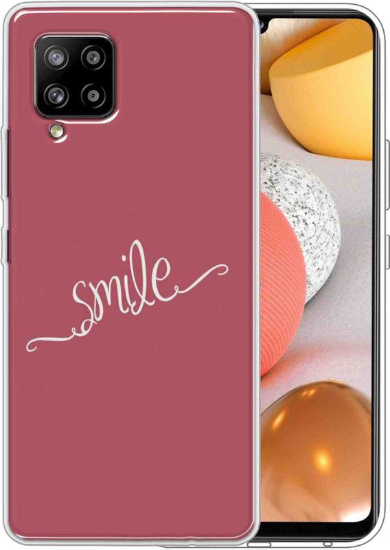 Vascase Back Cover for Samsung Galaxy A42  (White, Pink, Dual Protection, Silicon, Pack of: 1)