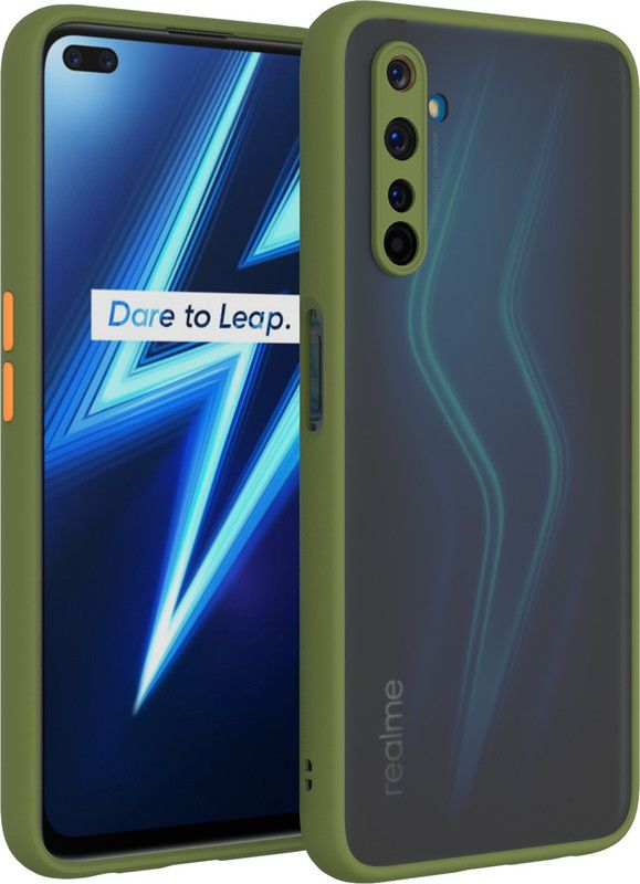 ss creation Back Cover for Realme 6 Pro  (Green, Camera Bump Protector, Pack of: 1)