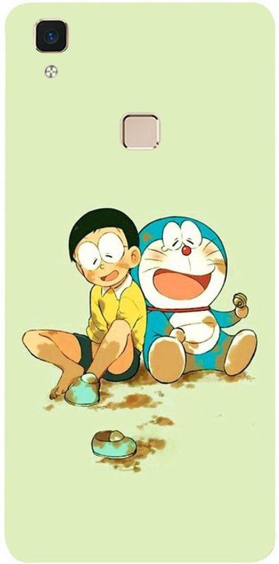 Golden Mask Back Cover for Vivo V3 Max Doraemon And Nobita  (Multicolor, Waterproof, Silicon, Pack of: 1)