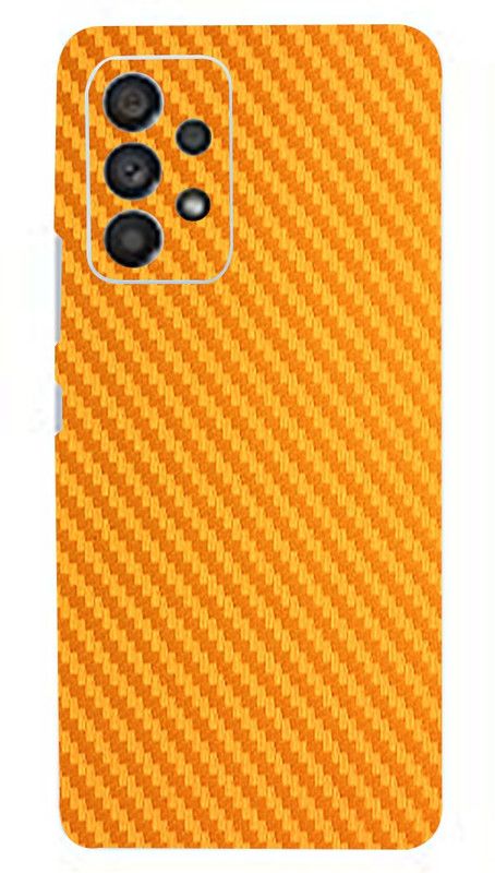 Mclaxa Golden Carbon Fibre Mobile Back Skin, Golden Carbon Fibre, Samsung A33 5G Mobile Skin  (Golden Carbon Fibre Skin With Super Matte Finish)