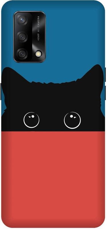 SAVETREE Back Cover for Oppo F19, CPH2219, Oppo F19s, CPH2223, Black Cute Cat  (Multicolor, 3D Case, Pack of: 1)