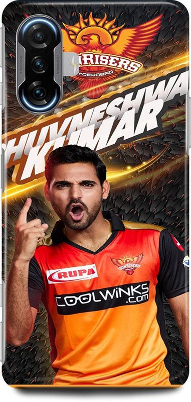 play fast Back Cover for POCO F3 GT BHUVNESHWAR, KUMAR, INDIAN, PLAYER  (Orange, Hard Case, Pack of: 1)