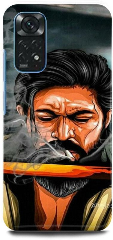 play fast Back Cover for Redmi Note 11S YASH, KGF, KGF2, SOUTH, ACTOR, HERO  (Yellow, Hard Case, Pack of: 1)