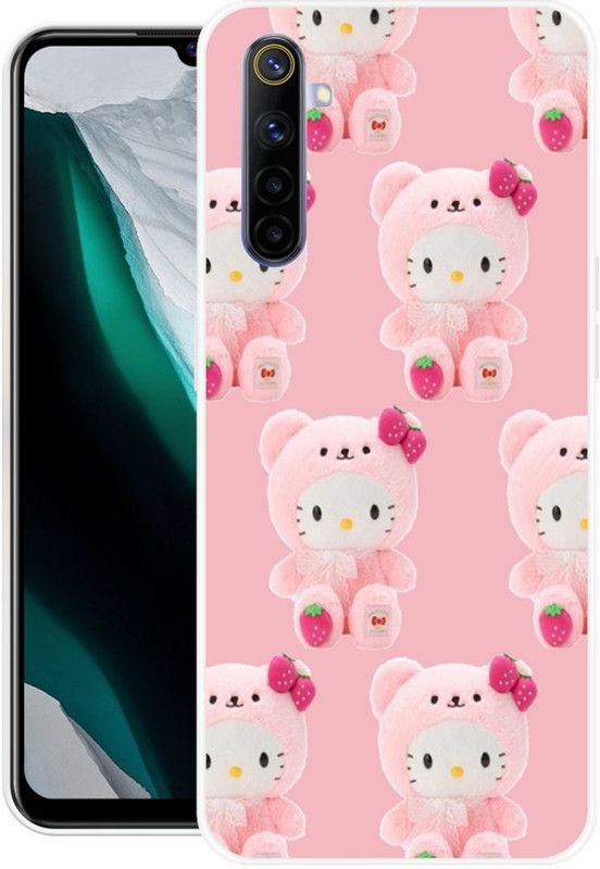 REALKING Back Cover for Realme 6, Realme 6i  (Pink, Silicon)