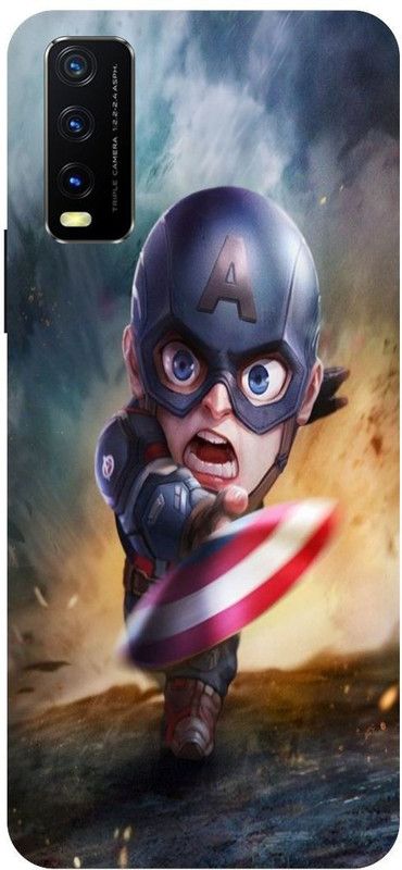 Bluvver Back Cover for Vivo Y12s, V2033, Printed Iron Man, Avengers Back Cover  (Multicolor, Hard Case, Pack of: 1)