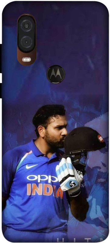 NDCOM Back Cover for Motorola One Vision Cricket Player Hitman Rohit Sharma Printed  (Multicolor, Hard Case, Pack of: 1)