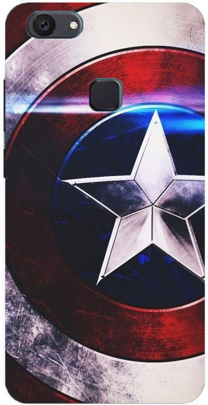 NDCOM Back Cover for VIVO V7 PLUS Avengers End Game Captain America Shield Printed  (Multicolor, Hard Case, Pack of: 1)