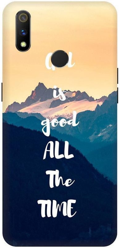 URCHIN Back Cover for Realme 3 God is good, Motivational, inspirable, quotes  (Multicolor, Shock Proof, Pack of: 1)