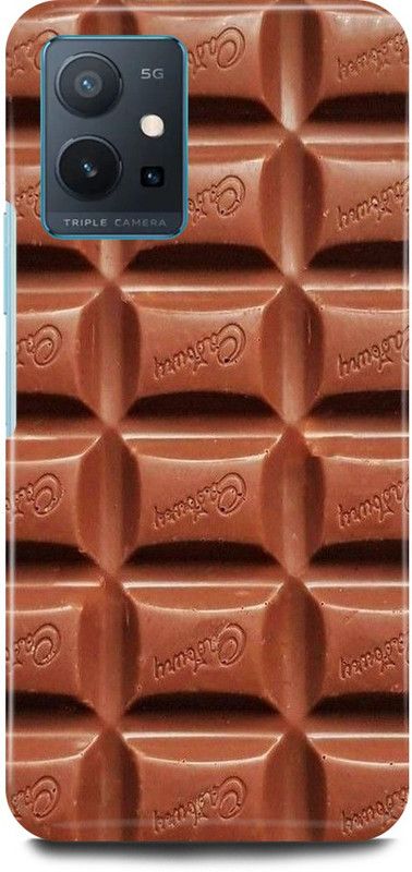 play fast Back Cover for Vivo y75 5G  (Brown, Hard Case, Pack of: 1)