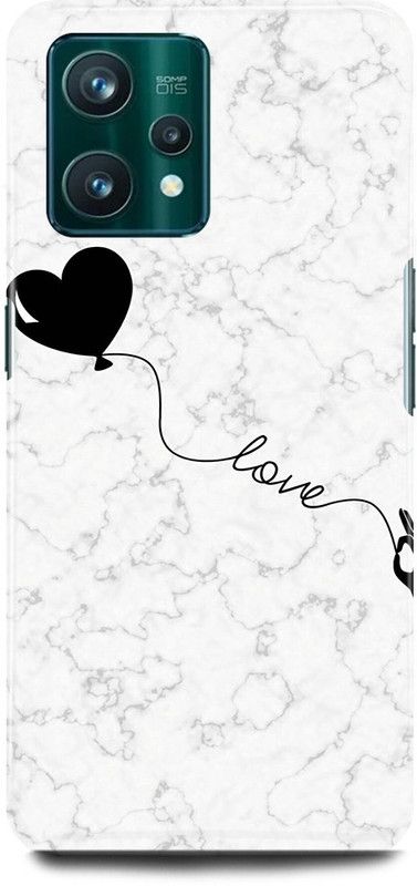 play fast Back Cover for realme 9i, RMX3491 LOVE, HEART, MARBEL, SHAPE  (White, Hard Case, Pack of: 1)