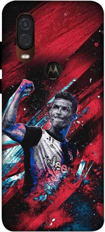 NDCOM Back Cover for Motorola One Vision Cristiano Ronaldo Fans Printed  (Multicolor, Hard Case, Pack of: 1)