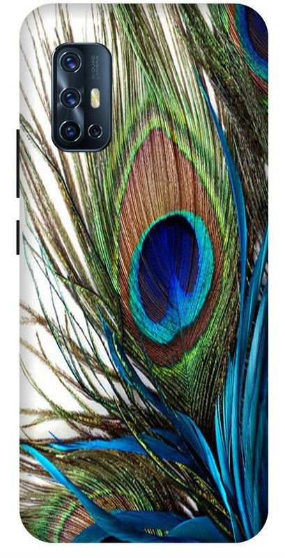 SSMORYA Back Cover for Vivo V17 Peep Of Peacock Printed Back Cover  (Multicolor, Waterproof)