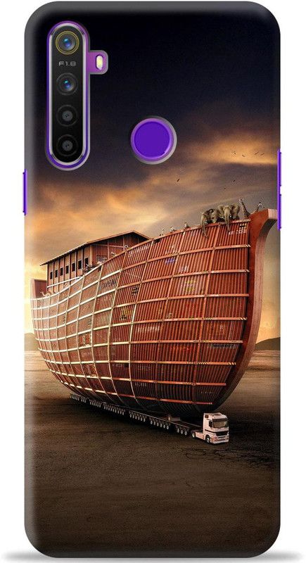 Loffar Back Cover for Realme 5s  (Brown, Shock Proof, Pack of: 1)
