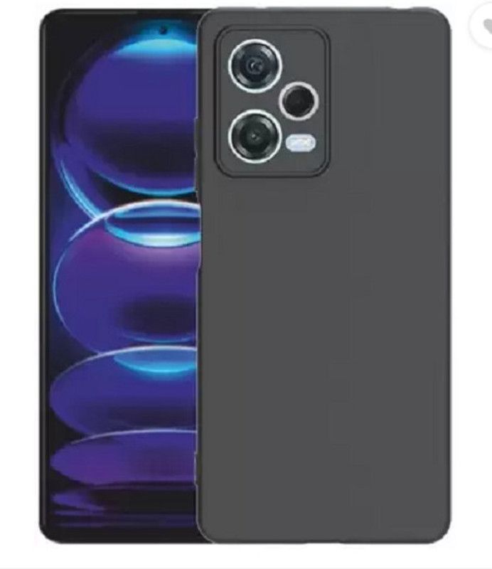 SravAlikA Back Cover for Redmi Note 12 Pro 5G  (Black, Flexible, Pack of: 1)